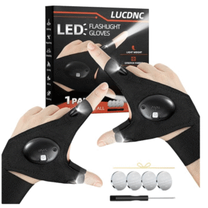 Gifts for Men Stocking Stuffers for Adults LED Flashlight Gloves Cool Gadgets Tools Outdoor Hands Free Flashlights for Fishing Repairing Camping Unique Men Birthday Christmas Gifts