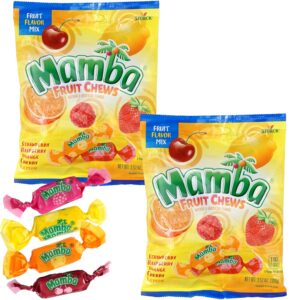 Fruit Chews Mamba Candy, Mamba Fruit Chews, Pack of 2 (3.52 Ounce Each Bag)
