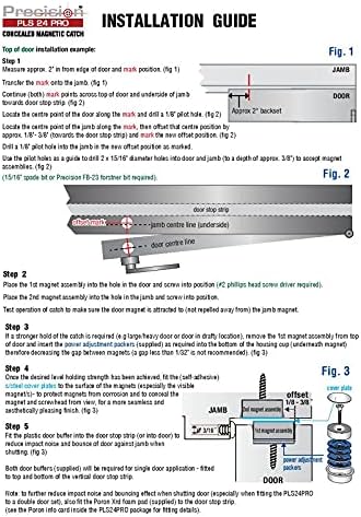Precision Lock PLS 24 PRO Concealed Magnetic Catch for Heavy Duty Doors, Pack of 2 - Image 4